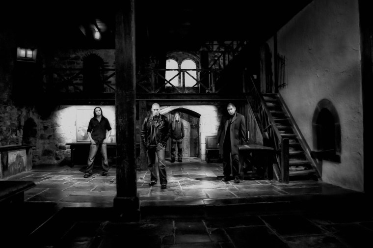 Anarion, heavy metal, band, beneath it all, black and white photography, Montsalvat,